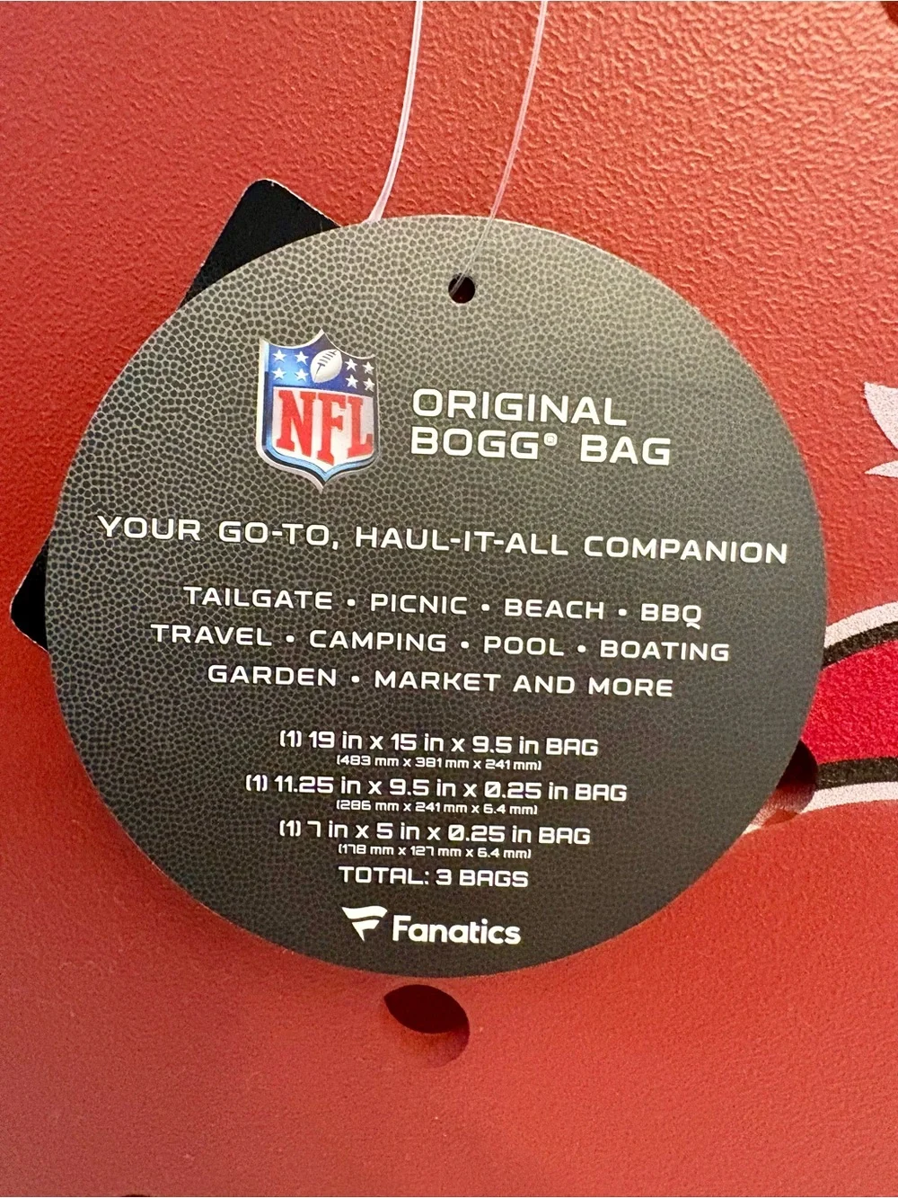 Tampa Bay Buccaneers- Original Bogg Bag with Clear Zip Pouches. New with tags